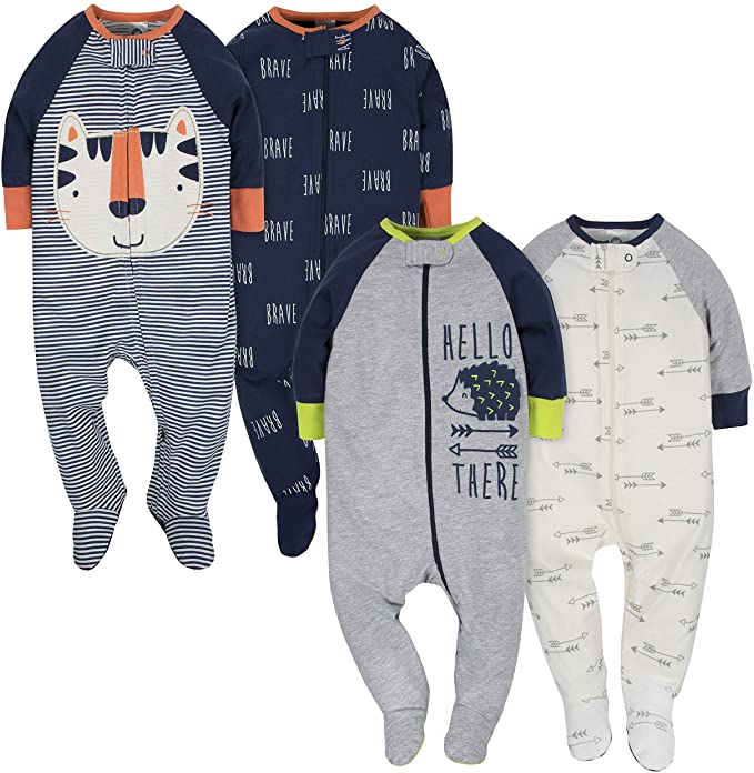 GERBER Baby Boys' 4-Pack Sleep 'N Play