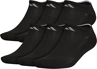 adidas mens Athletic Cushioned No Show Socks (6-pair)