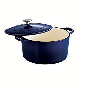 Tramontina Enameled Cast Iron Covered Round Dutch Oven, 6.5-Quart, Gradated Cobalt