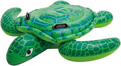 Intex Lil' Sea Turtle Ride On 1.50m x 1.27m Swimming Pool Beach Toy #57524NP