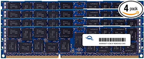 OWC 32.0GB (4X 8GB) PC3-14900 1866MHz DDR3 ECC-R SDRAM Modules Memory Upgrade Kit for Mac Pro 2013, ECC Registered, (OWC1866D3R8M32)