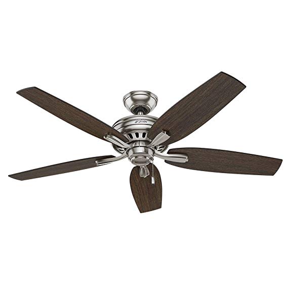 Hunter 53321 Newsome Ceiling Fan, 52"/Large, Brushed Nickel