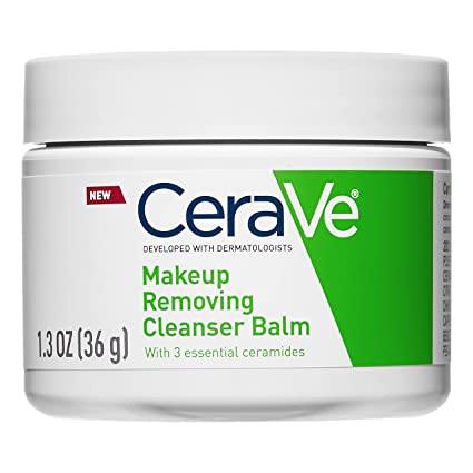 CeraVe Cleansing Balm | Hydrating Makeup Remover with Ceramides and Plant-based Jojoba Oil for Face Makeup | Non-Comedogenic Fragrance Free Non-Greasy Makeup Remover Balm for Sensitive Skin|1.3 Ounces