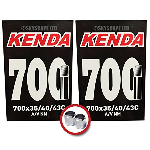 2 x Kenda Inner Tubes - 700 x 35 - 43 - Schrader / Auto Valve - PAIR - FREE SHIPPING! FREE VALVE CAP UPGRADE WORTH $4.99!