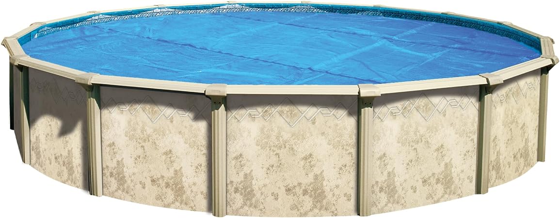In The Swim 18' Premium Blue Round Solar Pool Cover 12 Mil for Solar Heating Above Ground Pools and Inground Pools