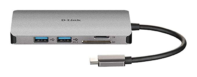 D-Link DUB-M610 6-in-1 USB-C Hub with Power Delivery, HDMI 1.4, 2 USB 3.0 Ports, SD/MicroSD Card Reader