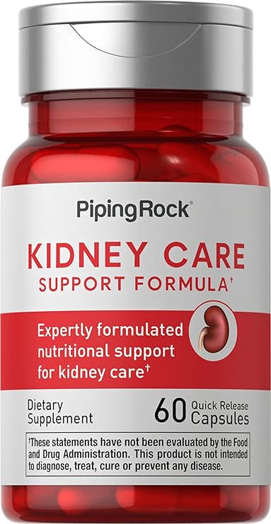 Piping Rock Kidney Support Supplement | 60 Capsules | Kidney Care Formula | Kidney Restore | Non-GMO, Gluten Free