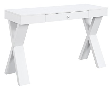 Convenience Concepts Newport Desk with Drawer, White