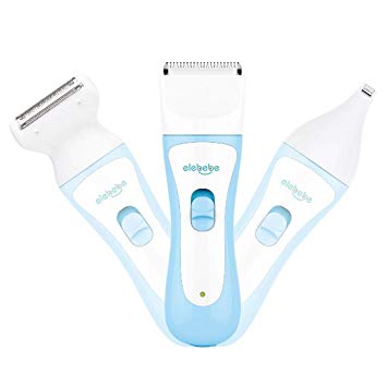 Baby Hair Clippers - Electric Hair Trimmer with 3 Heads & 3 Guide Combs, Quiet & Professional, Rechargeable Waterproof Cordless Haircut Kit for Kids Infants Men and Women