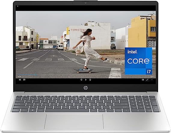 HP 15.6 inch Laptop PC, Processor: 13th Generation Intel® Core™ i7, Graphics: Intel® Iris® Xe Graphicsc, 16 GB DDR4-3200 MHz RAM (Silver, 15-fd0099nr)