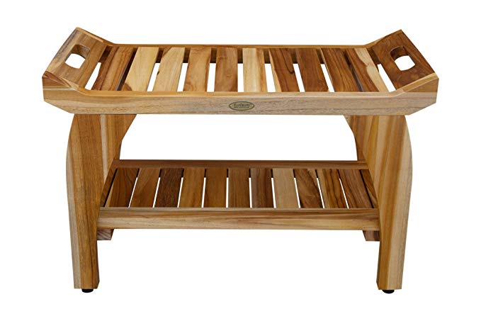 EcoDecors Tranquility Shower Bench, Natural
