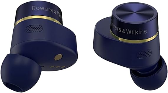 Bowers & Wilkins Pi7 S2 in-Ear True Wireless Earphones, Dual Hybrid Drivers, Qualcomm aptX Technology, Active Noise Cancellation, Works with Bowers and Wilkins App, Midnight Blue (2023 Model)