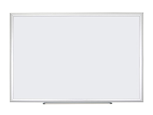 U Brands Basics Dry Erase Board, 70 x 47 Inches, Melamine Surface, Silver Aluminum Frame