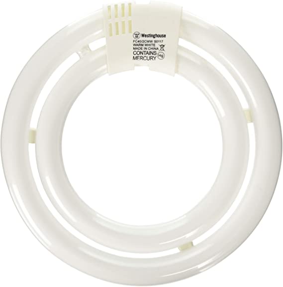 Westinghouse Lighting 3734000, T6 2C Circular Fluorescent Light Bulb, 40 Watt, 3000K Warm White, GU10Q Base