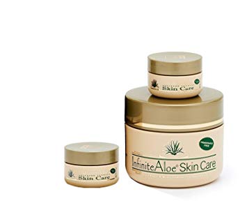 InfiniteAloe Skin Care Cream: 1 Fragrance Free 8 oz jar (Plus 2 Bonus travel sizes!)