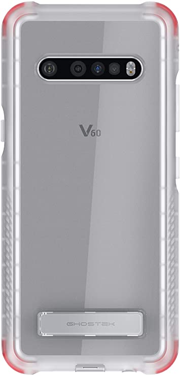 Ghostek Covert LG V60 Case Clear with Kickstand and Grip Bumper Slim Fit Phone Cover Ultra Thin Shockproof Design Heavy Duty Protection Wireless Charging for 2020 LG V60 ThinQ 5G (6.8 Inch) - (Clear)