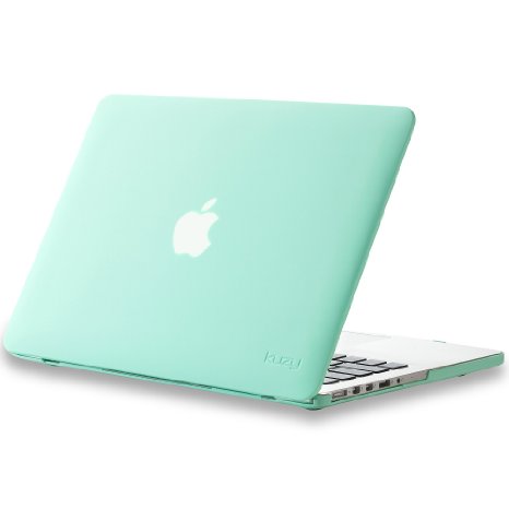 Kuzy - Retina 13-Inch MINT GREEN Rubberized Hard Case for MacBook Pro 13.3" with Retina Display A1502 / A1425 (NEWEST VERSION) Shell Cover - MINT GREEN