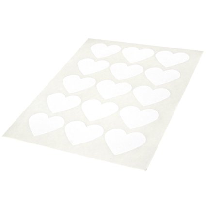 Andaz Press Printable Party Labels, White Matte, Hearts, 75-Pack