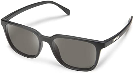 Suncloud Boundary Polarized Sunglasses, Matte Black/Polarized Gray, one Size
