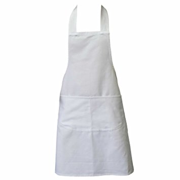 White Chefs Aprons, Cooking Aprons, Baking Aprons, Kitchen Aprons, Suitable For All Domestic and Professional Purposes, From BBQs To Restaurants.
