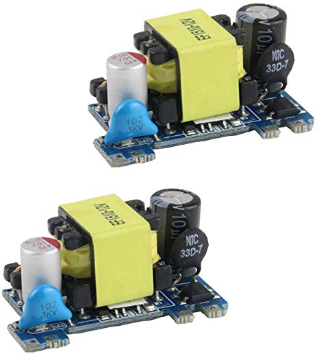 2Pcs AC DC Converter Module Universal 110V 120V 220V 230V to DC 5V 12V Isolated Switching Power Supply Board (DC 12V 1A Version)