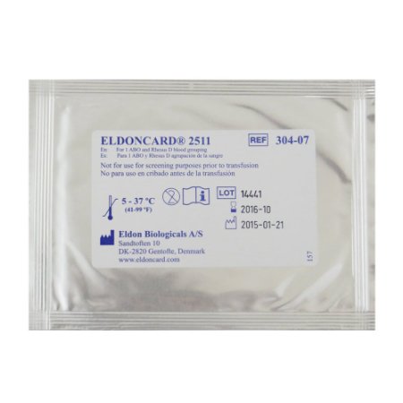 Eldoncard Blood Type Test (Complete Kit) - air sealed envelope, safety lancet, micropipette, cleansing swab