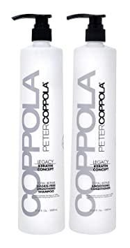 Peter Coppola Total Repair Shampoo & Conditioner, 33.8 oz 2 pack, Color-Safe, Sodium Chloride-Free Sulfate-Free Shampoo for Color Treated Hair and Smoothing Conditioner – Keratin Treatment Aftercare