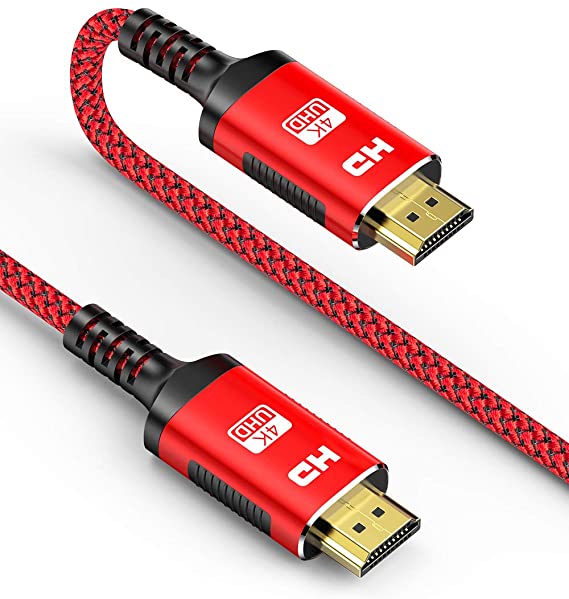 4K HDMI Cable 15 ft, High Speed HDMI 2.0 Cable 18Gbps, Support 3D, 1080P, 2160P, Audio Return(ARC), Ethernet, 4K HDR -Braided HDMI Cord Compatible Video, PC, Projector, UHD TV, PS3/PS4, Blu-ray