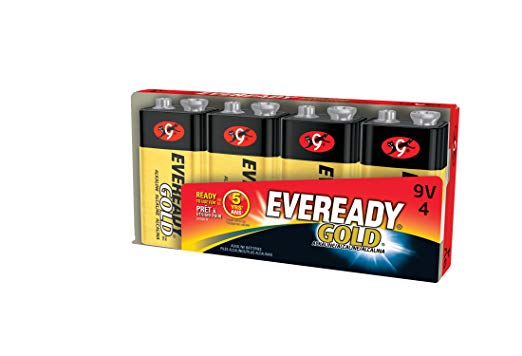 EVEREADY GOLD 9V Batteries, 4-Pack