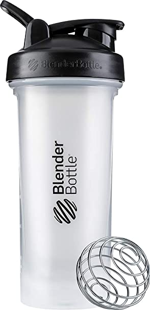 BlenderBottle Classic V2 Shaker Bottle, 28-Ounce, Clear/Black