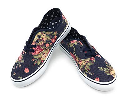 Blue Berry EASY21 Women Canvas Lace Up Shoe Fashion Casual Comfort Sneakers