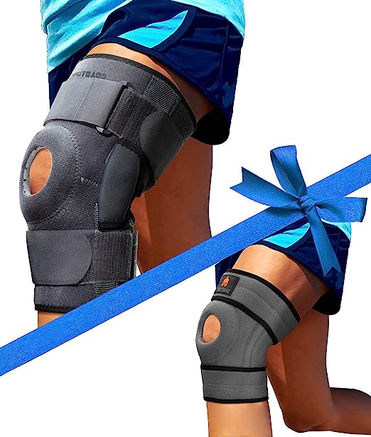 Sparthos Hinged Knee Brace [Size L] x Knee Brace with Spring Stabilizer [Size L]