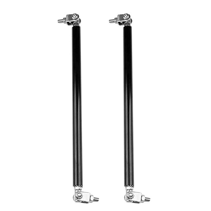 ECCPP Adjustable 7.87"-13" Black Front Bumper Lip Splitter Strut Rod Tie Support Bars Universal 2pcs