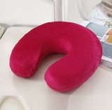 United Medical Technologies Super Soft and Ergonomic Design Memory Foam Home and Travel Neck Pillow Hot Pink