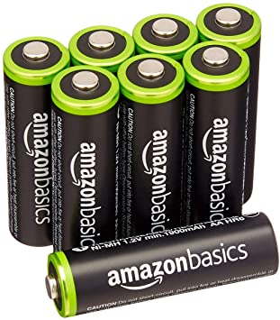 AmazonBasics AA Rechargeable Batteries (8-Pack) Pre-charged - Battery Packaging May Vary (Renewed)