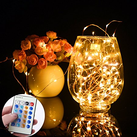 Ledgle Led String Lights,5W Dimmable Copper Wire 33ft 100 LED Party Light with UL Certified 5V Power Adapter for Christmas Wedding and Party, Suitable for Indoors or Outdoors