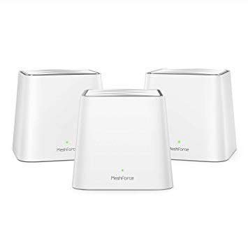 Meshforce Whole Home Mesh WiFi System M3s Suite (Set of 3) – Gigabit Dual Band Wireless Mesh Router Replacement - High Performance WiFi Coverage 6  Bedrooms