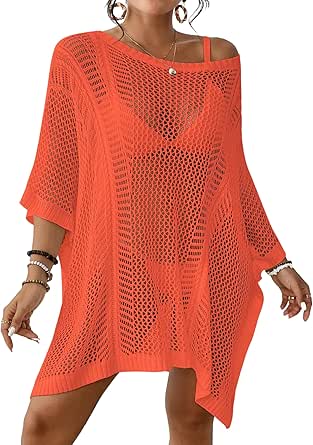 Bsubseach Women's Swimwear Cover Ups Crochet Tops for Women Swim Coverups Vacation Outfits for Women