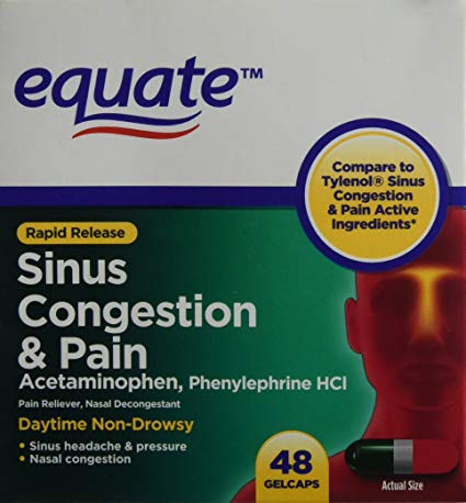 Equate Sinus Congestion and Pain 48 ct, Compare to Tylenol Sinus Congestion and Pain (1)