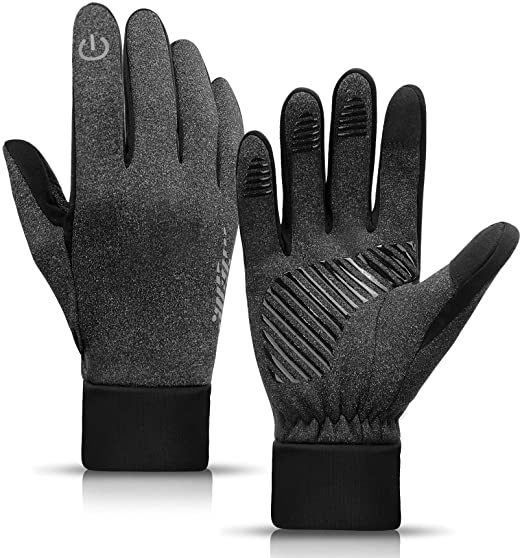 Running Gloves for Men - Touch Screen Gloves Women Winter Thermal Anti-Slip Lightweight Driving Gloves for Cycling Biking Gym Sports Outdoor Texting