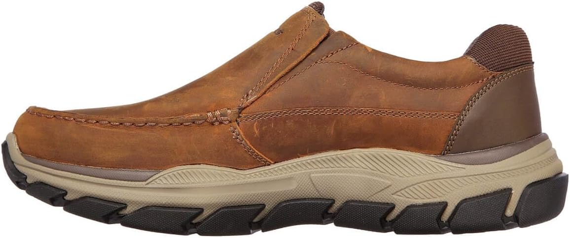 Skechers Men's Respected-Catel Moc Toe Slip On