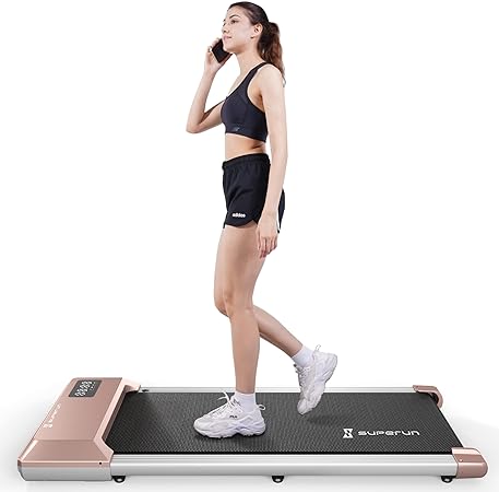 Walking Pad Treadmill Under Desk, Pink Walking Pad for Home and Office, Portable Mini Treadmill with Remote Control, 2.5HP Treadmill with 285 lbs Capacity for Walking Jogging