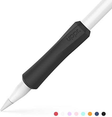 UPPERCASE NimbleGrip Premium Silicone Ergonomic Grip Holder, Compatible with Apple Pencil and Apple Pencil 2 (1 Pack, Black)