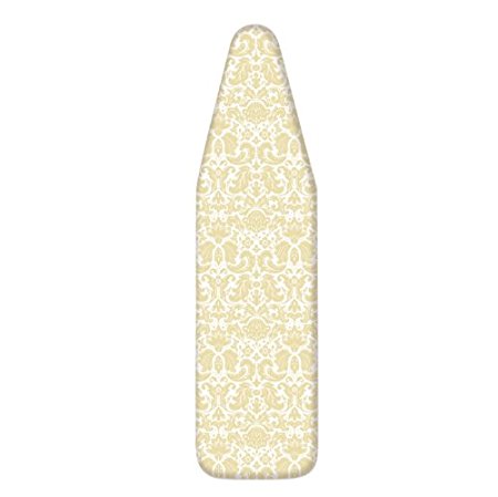 Homz Bi-weekly Ironing Board Cover and Pad, 8.5" x 2.6" x 13", Yellow Damask (1915065)