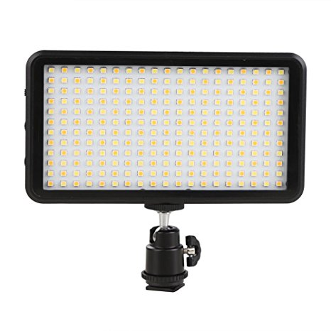 GIGALUMI W228 LED Video Light 6000k Dimmable Ultra Bright Panel Digital Camera / Camcorder Light, LED Light for Canon, Nikon, Pentax, Panasonic, Sony, Samsung and Olympus DSLR Cameras( No Battery )