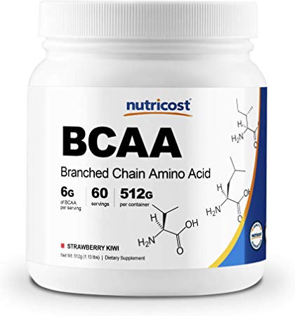 Nutricost BCAA Powder- 2:1:1 (Strawberry Kiwi) 60 Servings