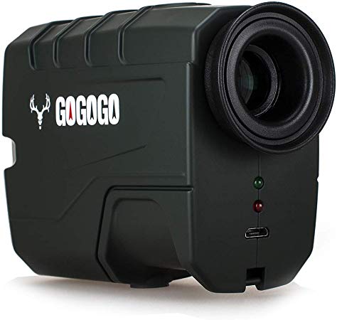 Gogogo Sport Hunting Rangefinder - 650/1200 Yards Laser Range Finder for Hunting and Golf with Speed, Slope, Scan and Normal Measurements - Rechargeable - with USB Cable