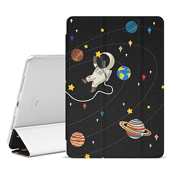 Ayotu iPad Pro 9.7 Case,Slim Lightweight Auto Wake/Sleep Smart Stand Protective Cover Case with Translucent Frosted Back Magnetic Cover for Apple iPad Pro 9.7" 2016-The Outer Space