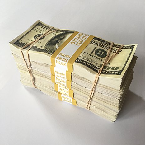 Prop Money $50,000 Distressed with Filler for Music Videos, Instagram, Advertising